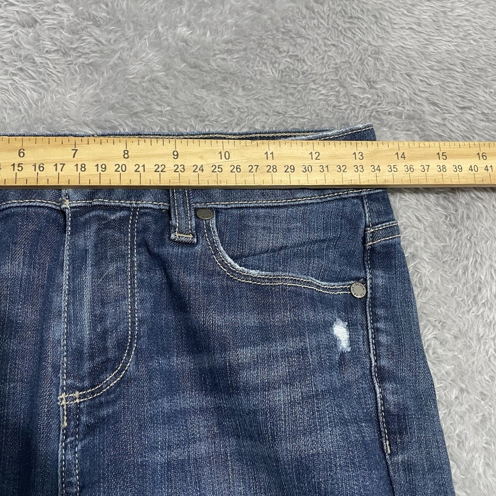 PAIGE Jeans Womens Size 27 Kylie Crop Dark Wash‎ Cuffed Blue Denim Stretch - Picture 4 of 7